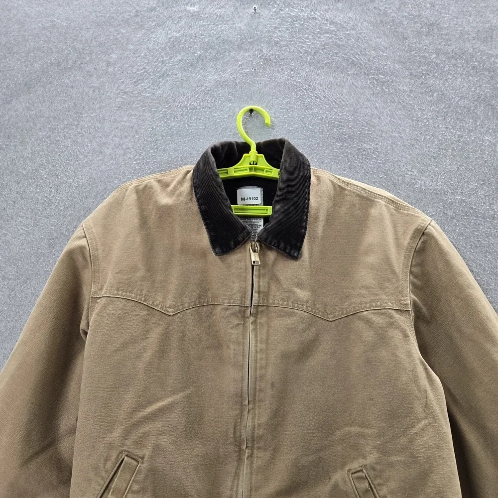 VINTAGE Carhartt Men Jacket XL Santa Fe Corduroy Collar J14 CML Quilted Lined